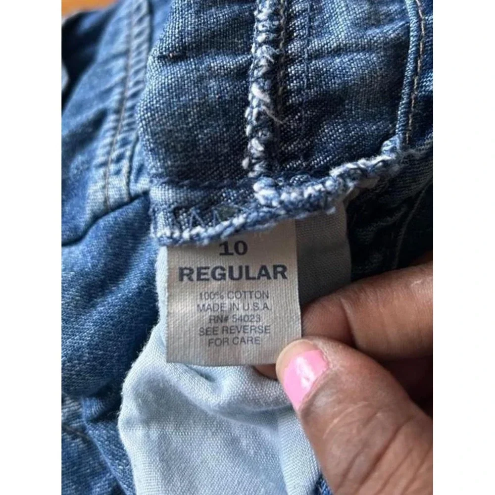 Y2K Girls Low Rise Flare Bell Bottom Jeans Dark Wash Denim Old Navy Girl 10